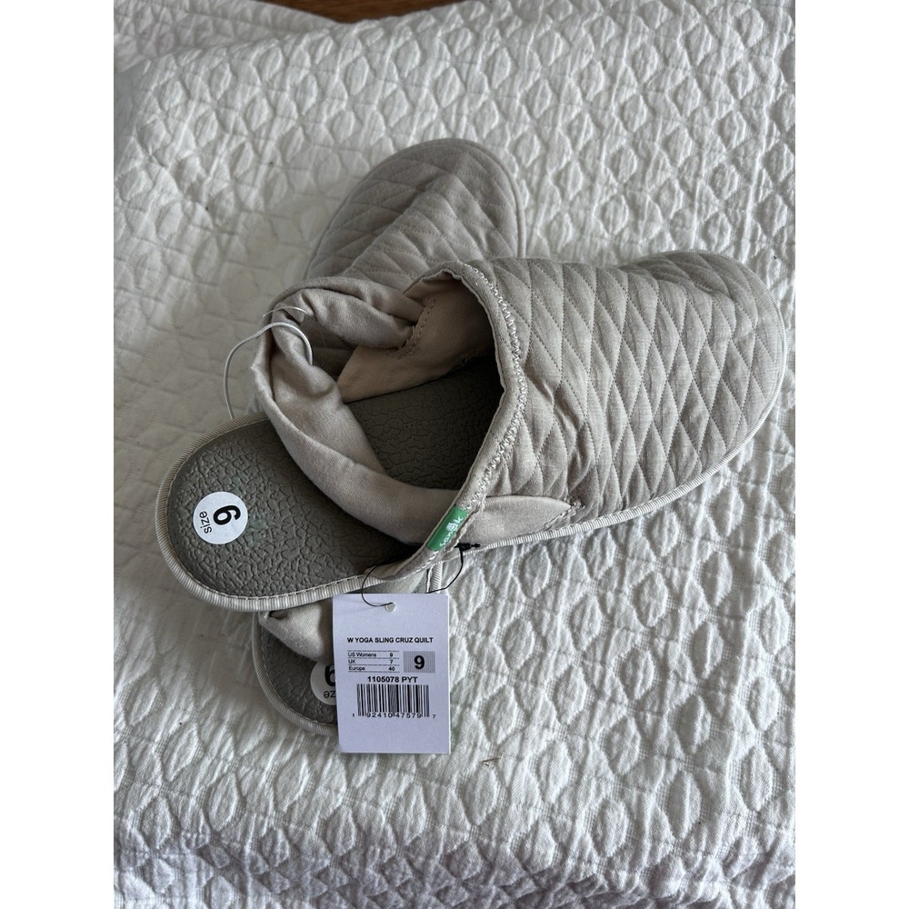 Sanuk Women's Yoga Sling Quilted Sidewalk Surfers Sandal, Beige Size 9 Yoga Mat